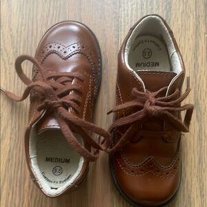 Classic Brown Kids Oxford Shoes